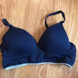 Navy blue sports bra with padding